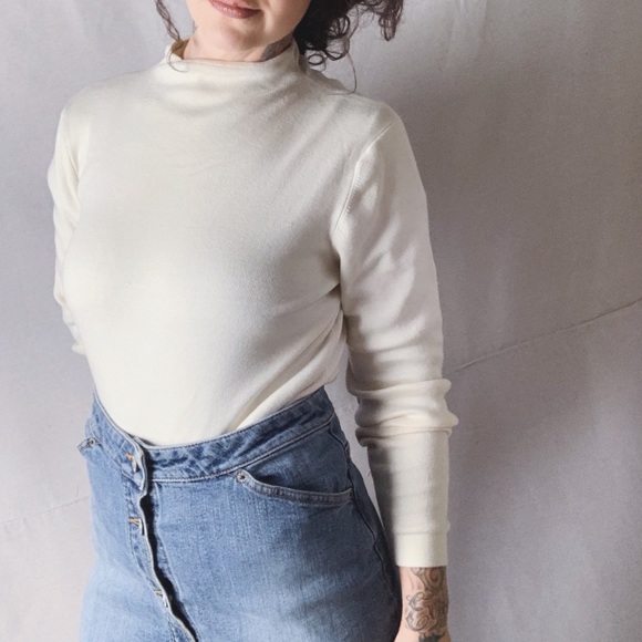 Lord & Taylor Sweaters - LORD & TAYLOR Silk Blend Mock Neck Sweater